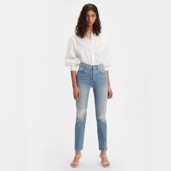 LEVIS MADE & CRAFTED 501® ORIGINAL FIT WOMEN'S JEANS SELVEDGE size 27/30 - Picture 8 of 12